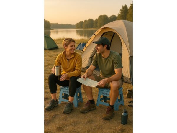 EASYFORM TABORET STOŁEK SKŁADANY 22CM - niebieski