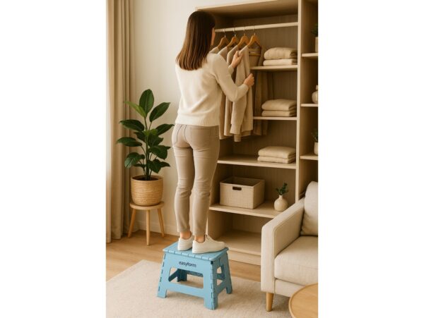 EASYFORM TABORET STOŁEK SKŁADANY 22CM - niebieski