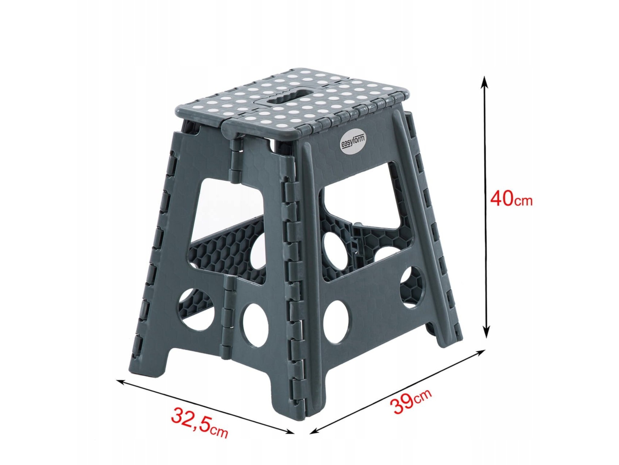 EASYFORM TABORET STOŁEK SKŁADANY 39CM - szary