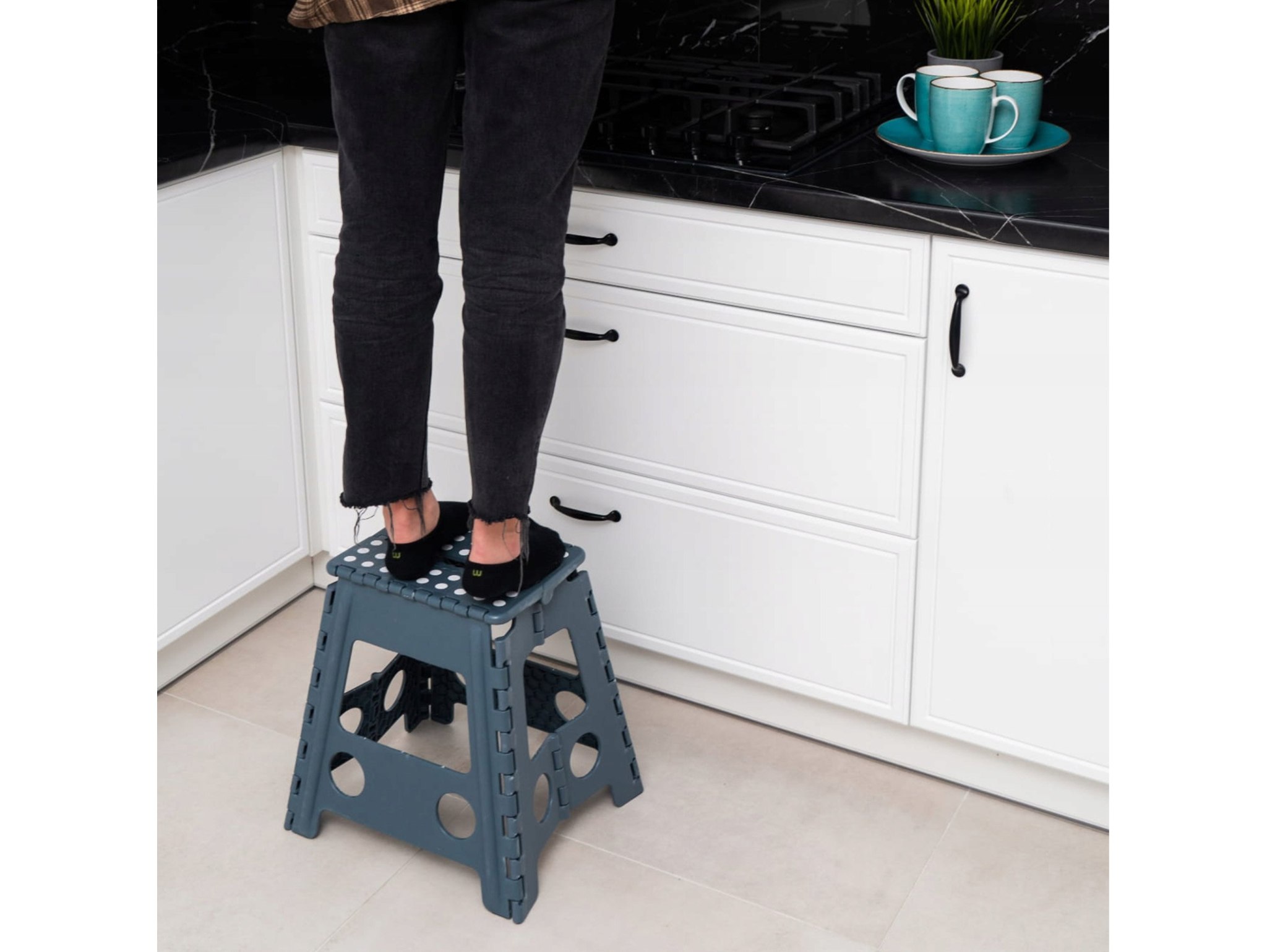 EASYFORM TABORET STOŁEK SKŁADANY 39CM - szary