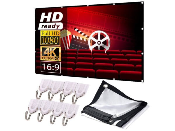 EKRAN PROJEKCYJNY PRZENOŚNY DUŻY 100" cali 221x125 CM