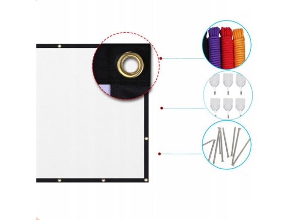 EKRAN PROJEKCYJNY PRZENOŚNY DUŻY 100" cali 221x125 CM