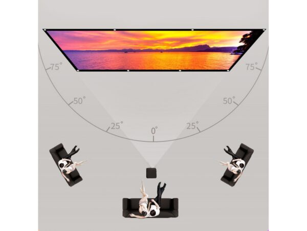 EKRAN PROJEKCYJNY PRZENOŚNY DUŻY 100" cali 221x125 CM