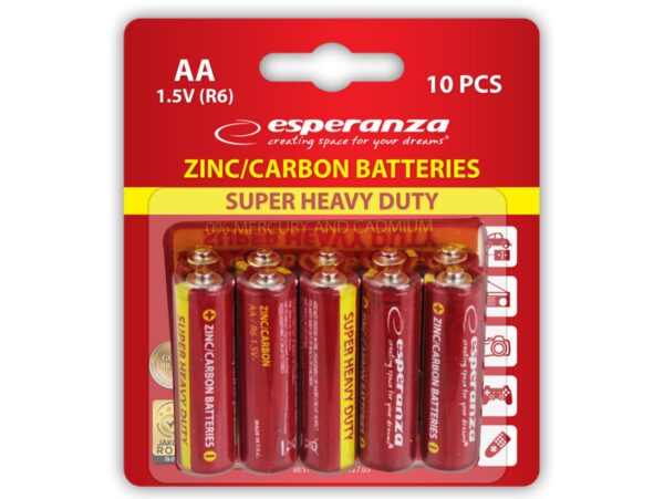 ESPERANZA BATERIE ZN-C AA 10SZT BLISTER
