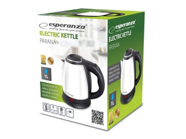 ESPERANZA CZAJNIK ELEKTRYCZNY PARANA 1.0 L - biały