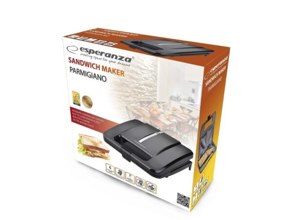 ESPERANZA OPIEKACZ DO KANAPEK PARMIGIANO 1000W CZARNY