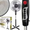 ESPERANZA WENTYLATOR 16'' STOJĄCY HURRICANE CZARNO-SZARY