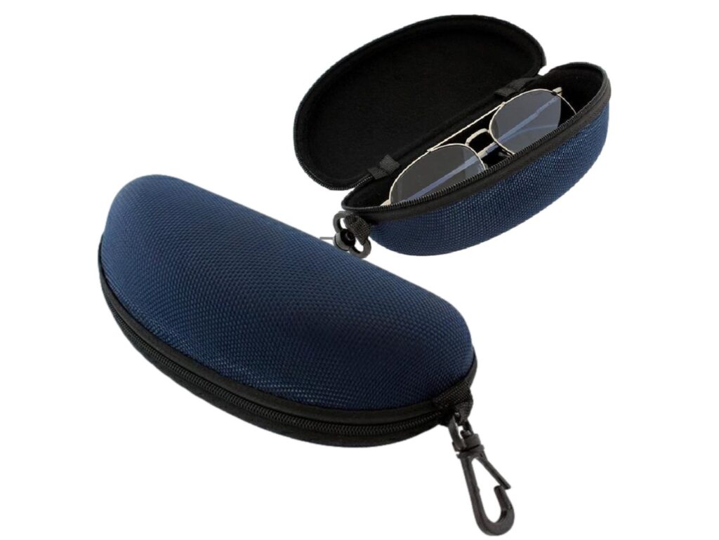 ETUI NA OKULARY TWARDE 17x8,5cm - niebieskie