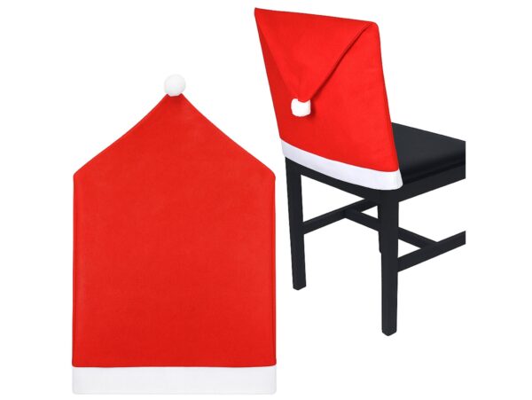 ETUI NA SZTUĆCE FILC ŚWIĘTA CHOINKA 12SZT + POKROWIEC NA KRZESŁO CZAPKA MIKOŁAJA 6szt.