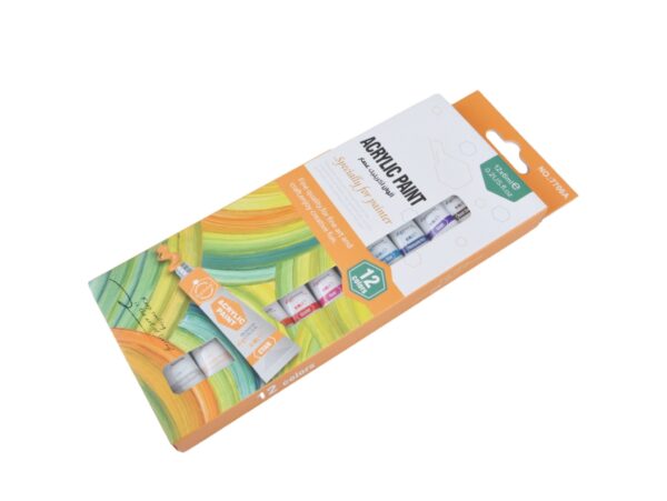 FARBY AKRYLOWE W TUBKACH 12szt 9x2x24cm