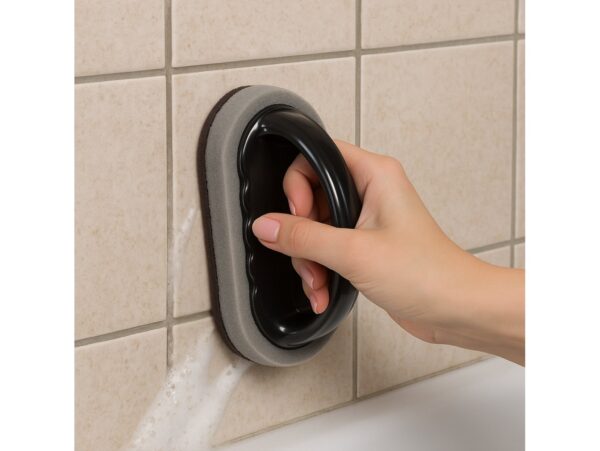 GĄBKA DO CZYSZCZENIA Z UCHWYTEM - brązowa