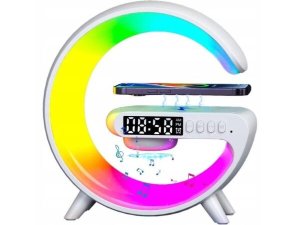 GŁOŚNIK BLUETOOTH LAMPKA LED ŁADOWARKA