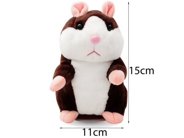 GADAJĄCY CHOMIK 16CM - ciemny brąz