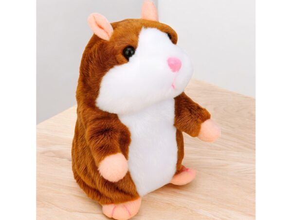 GADAJĄCY CHOMIK 16CM - jasny brąz