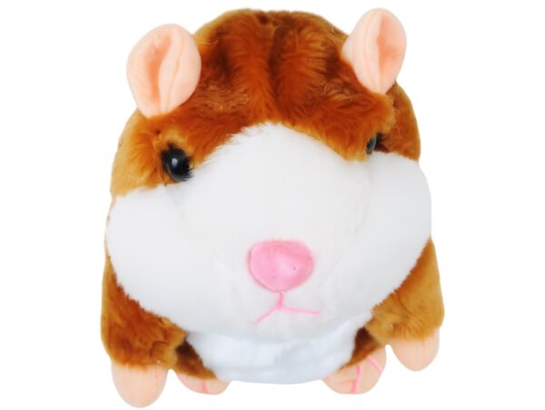 GADAJĄCY CHOMIK 16CM - jasny brąz