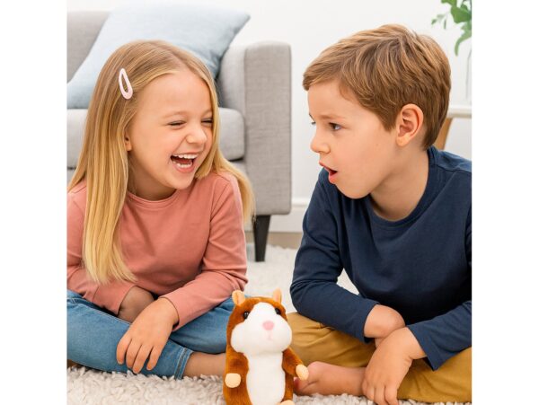 GADAJĄCY CHOMIK 16CM - jasny brąz