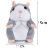 GADAJĄCY CHOMIK 16CM - szary