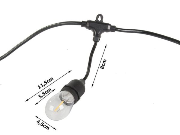 GIRLANDA OGRODOWA ŁAŃCUCH ŚWIETLNY 10 LED E27 10M