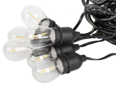 GIRLANDA OGRODOWA ŁAŃCUCH ŚWIETLNY 15 LED E27 15M