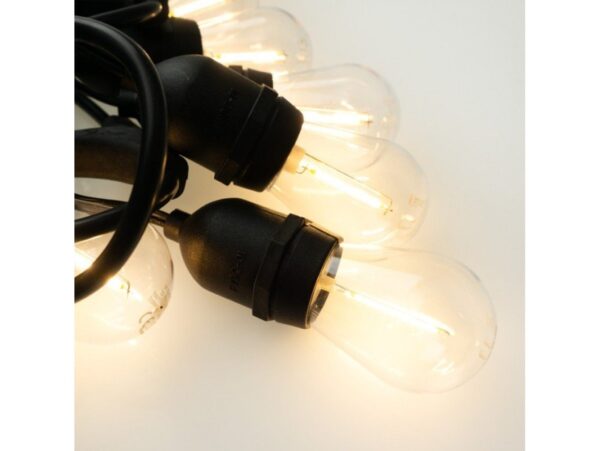 GIRLANDA OGRODOWA ŁAŃCUCH ŚWIETLNY 15 LED E27 15M