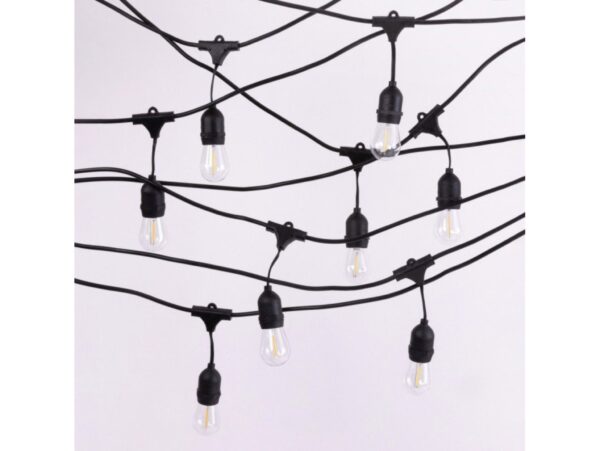 GIRLANDA OGRODOWA ŁAŃCUCH ŚWIETLNY 15 LED E27 15M