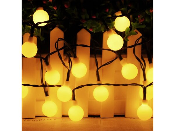 GIRLANDA OGRODOWA SOLARNA KULE 7m 50xLED