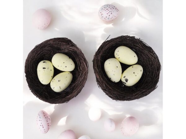 GNIAZDKO WIELKANOCNE Z JAJKAMI 7x3CM 2SZT