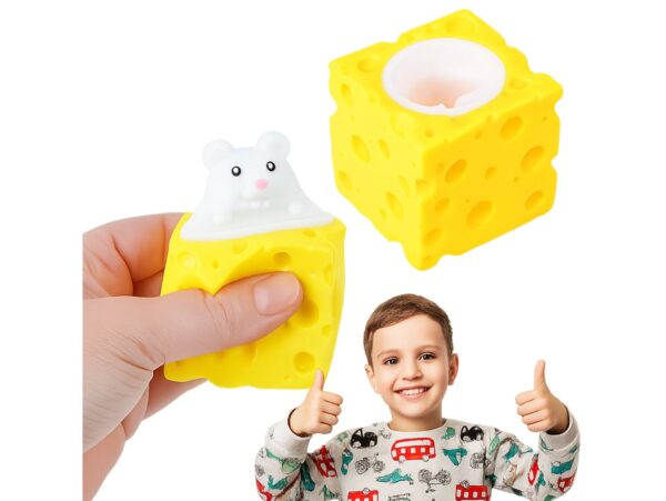 GNIOTEK ANTYSTRESOWY SER Z MYSZKĄ 4 x 4CM - biały