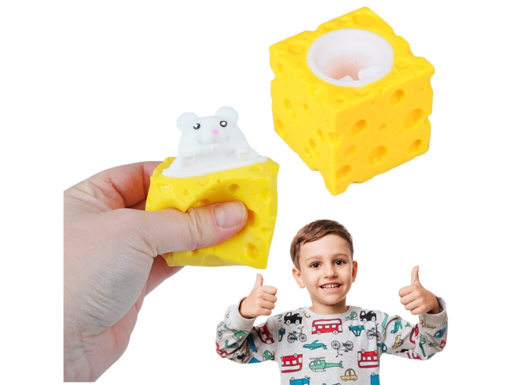 GNIOTEK ANTYSTRESOWY SER Z MYSZKĄ - biała mysz