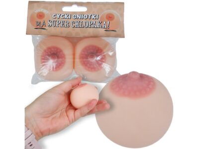 GNIOTKI ANTYSTRESOWE CYCKI PIERŚI DLA SUPER CHŁOPAKA 5CM 2 SZT
