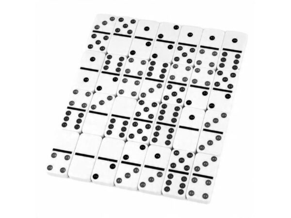 GRA DOMINO PLASTIKOWE TRADYCYJNE - czarno-białe