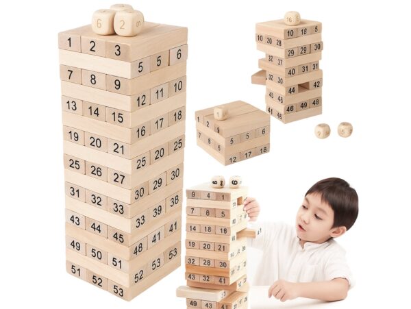 GRA DREWNIANA WIEŻA JENGA YENGA CHWIEJĄCA
