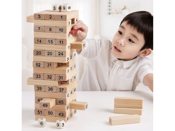 GRA DREWNIANA WIEŻA JENGA YENGA CHWIEJĄCA