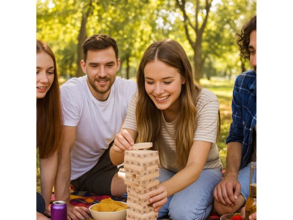 GRA DREWNIANA WIEŻA JENGA YENGA CHWIEJĄCA