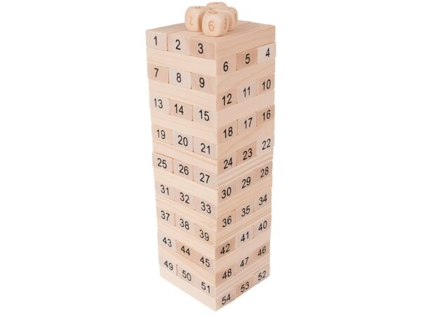 GRA DREWNIANA WIEŻA JENGA YENGA MINI 18x5x5cm