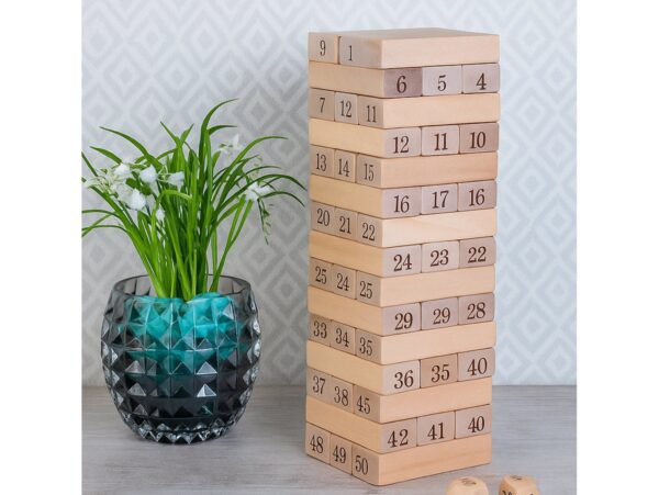 GRA DREWNIANA WIEŻA JENGA YENGA MINI 18x5x5cm