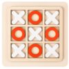 GRA KÓŁKO I KRZYŻYK DRENIANE KLOCKI 15x15cm - biało-pomarańczowy