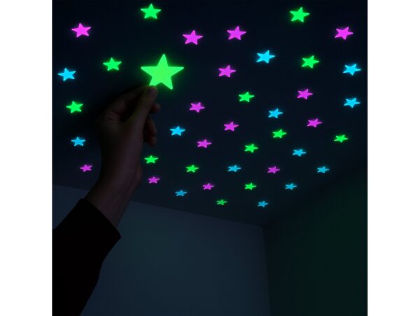 GWIAZDKI FLUORESCENCYJNE - multikolor