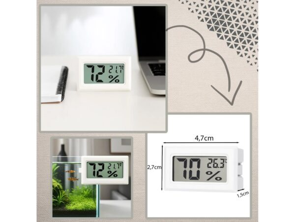 HIGROMETR TERMOMETR BEZ SONDY - biały