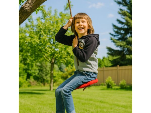 HUŚTAWKA KWIATEK DYSK OKRĄGŁA - czerwony