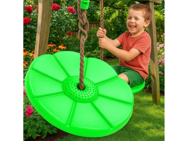 HUŚTAWKA KWIATEK DYSK OKRĄGŁA - zielony