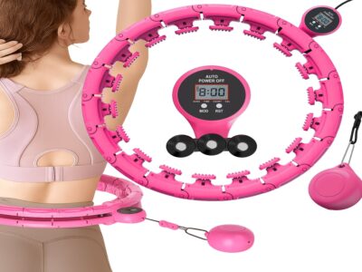 HULA HOOP Z OBCIĄŻNIKIEM MASAŻEREM LICZNIKIEM 45CM