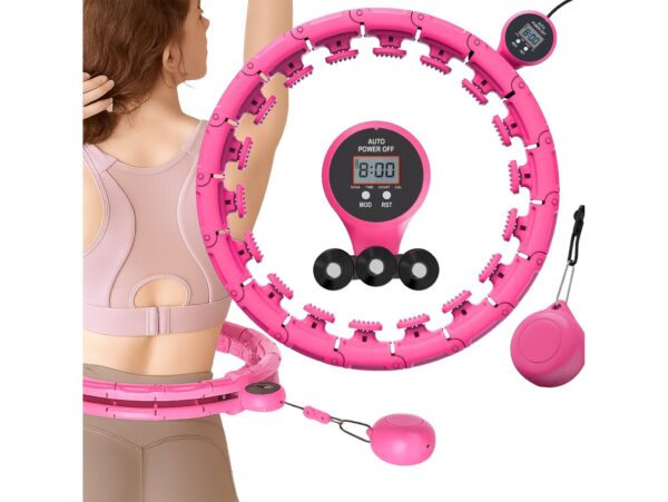 HULA HOOP Z OBCIĄŻNIKIEM MASAŻEREM LICZNIKIEM 45CM
