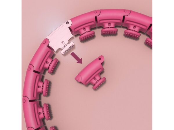 HULA HOOP Z OBCIĄŻNIKIEM MASAŻEREM LICZNIKIEM 45CM