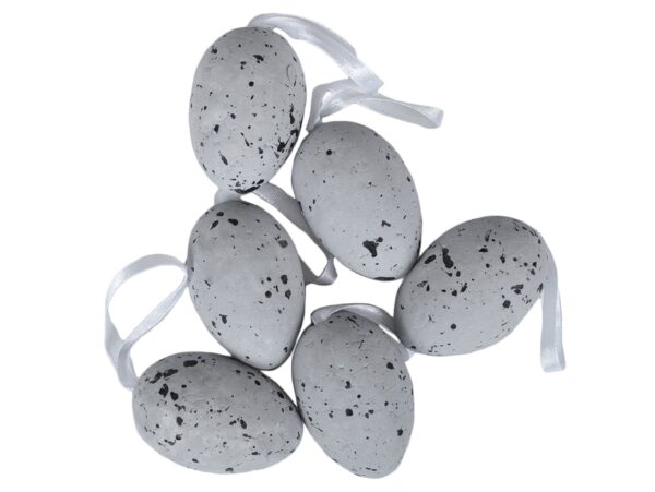 JAJKA STYROPIANOWE NAKRAPIANE 6SZT - biały