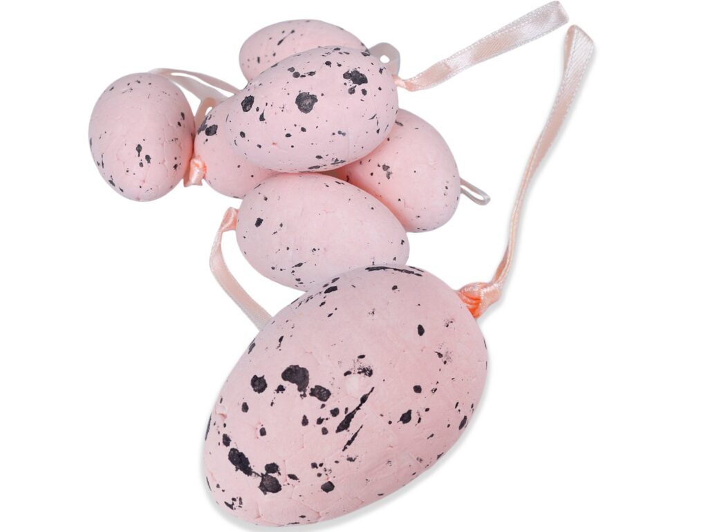 JAJKA STYROPIANOWE NAKRAPIANE 6SZT - różowy