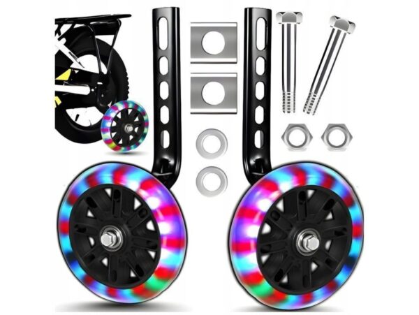 KÓŁKA BOCZNE DO ROWERU ŚWIECĄCE 12''-16''