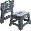 KACZYŃSKI TABORET STOŁEK SKŁADANY 22CM - szary