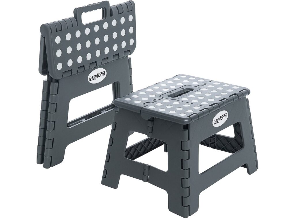 KACZYŃSKI TABORET STOŁEK SKŁADANY 22CM - szary