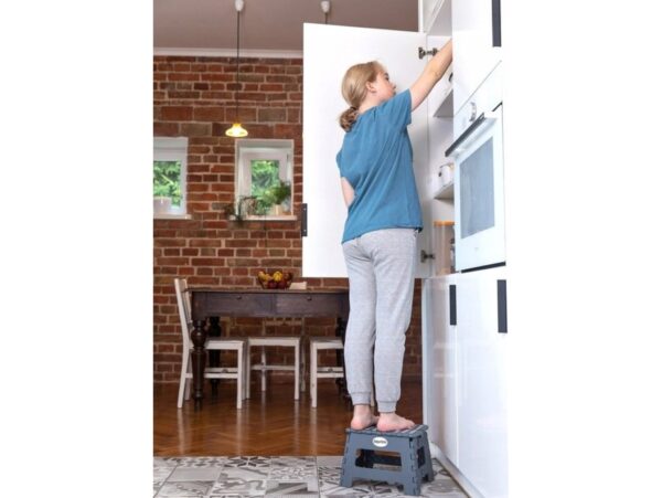 KACZYŃSKI TABORET STOŁEK SKŁADANY 22CM - szary